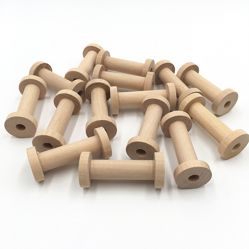 10Pcs Natural Wooden Spools 3x - Typewriter Ribbon Roll recension och pris