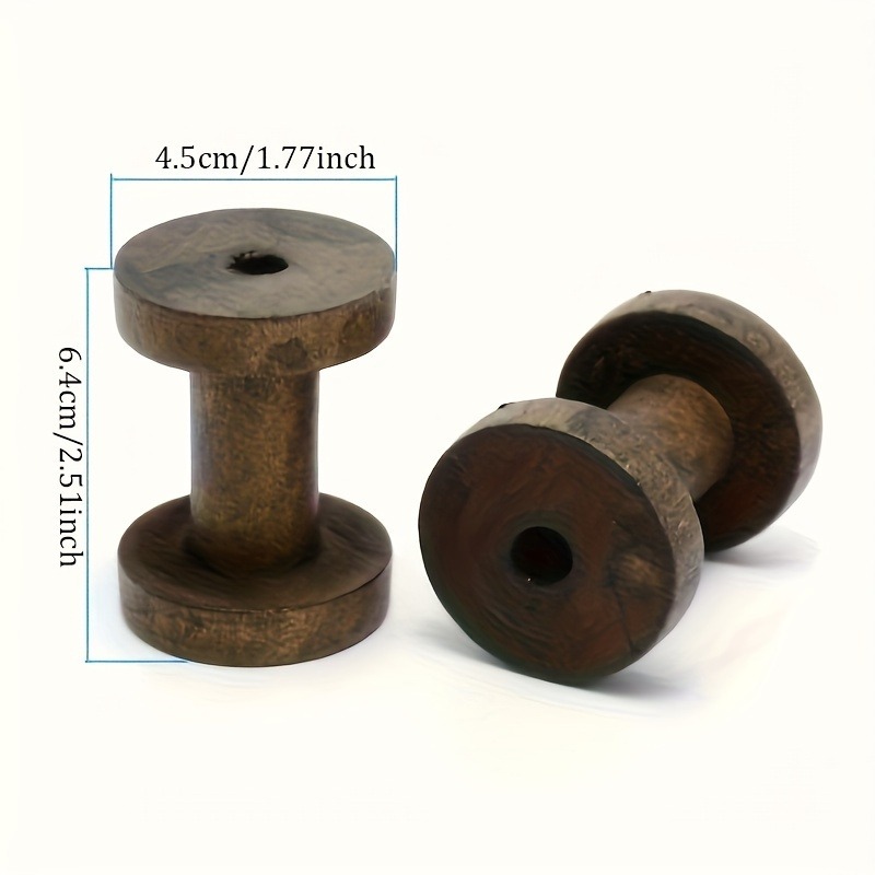 6Pcs Vintage Wooden Spools DIY - Typewriter Ribbon Roll recension och pris
