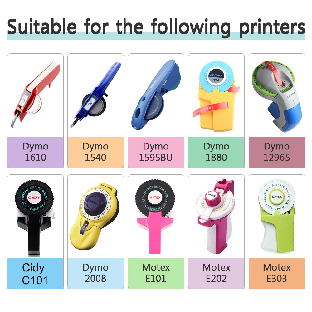 10Rolls 3D Embossing Tape Refi - Typewriter Ribbon Roll recension och pris