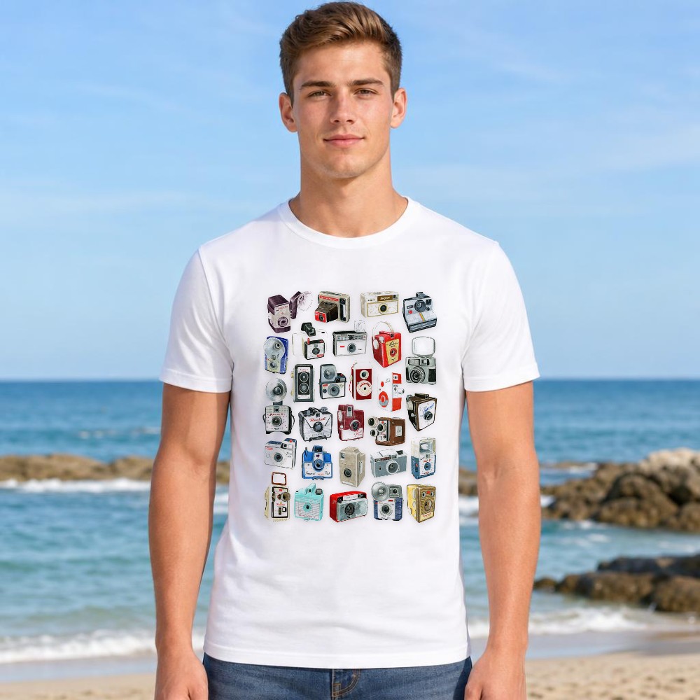Graphic Tee Men Vintage Camera - Collectible Vintage Cameras recension och pris