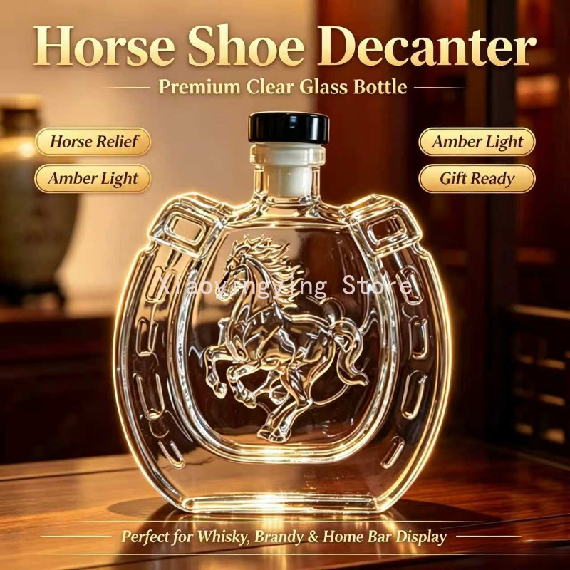 Vintage Horse Embossed Glass W - Vintage Collectible Liquor Bottles recension och pris
