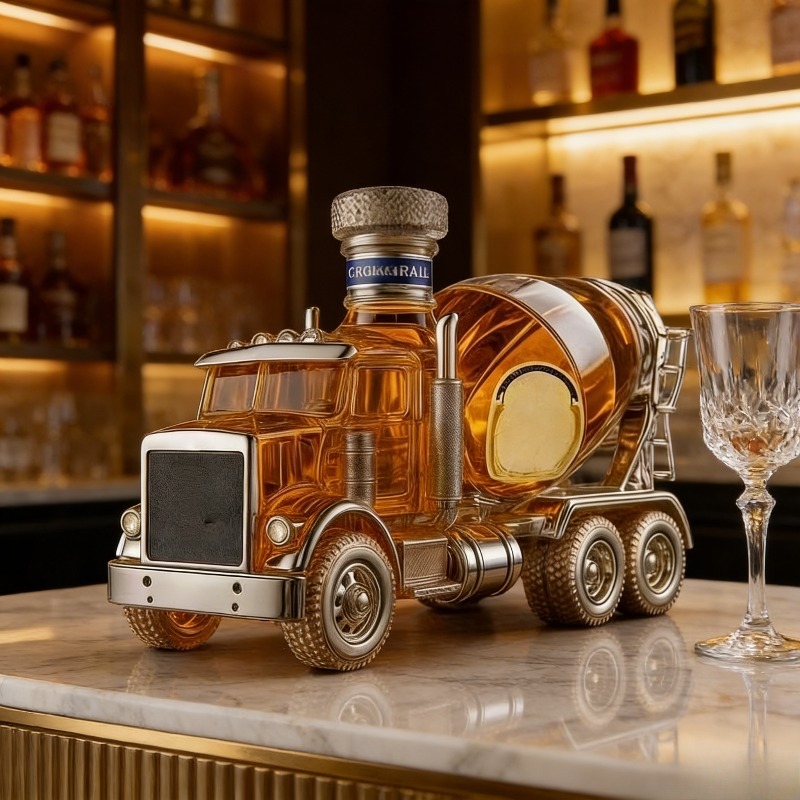 Vintage Truck Design Glass Whi - Vintage Collectible Liquor Bottles recension och pris